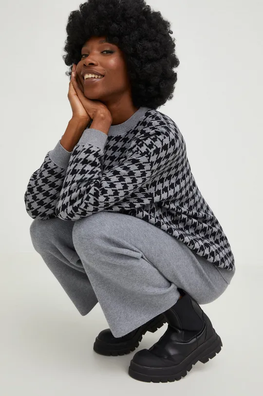 szary Answear Lab komplet sweter i spodnie Damski
