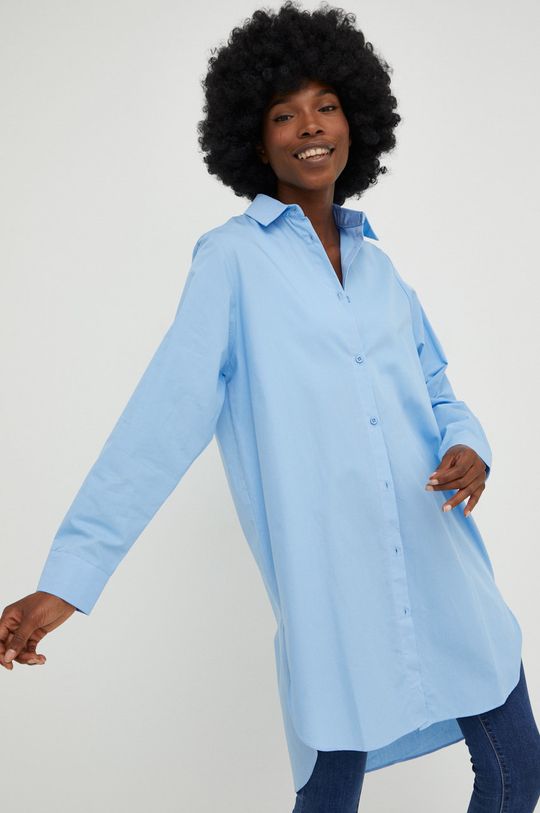 niebieski Answear Lab koszula bawełniana Damski