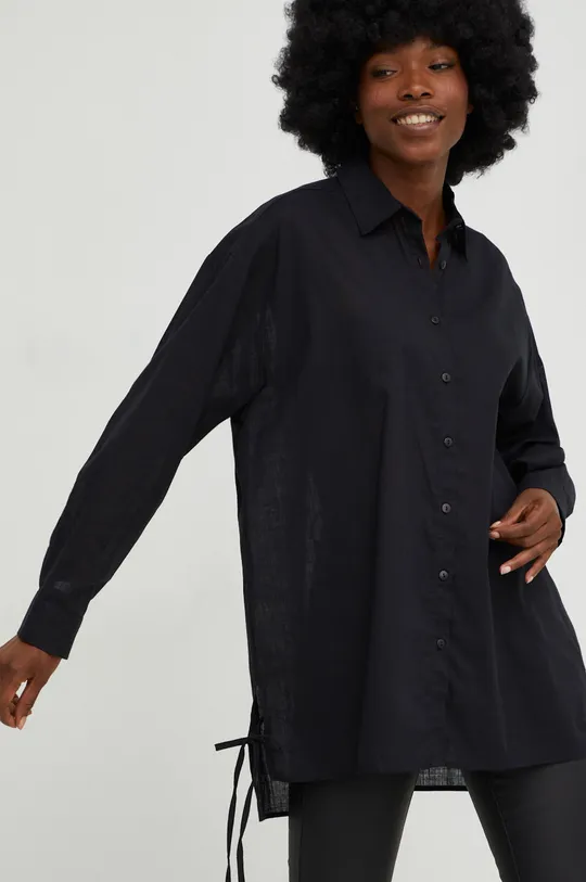 crna Pamučna košulja Answear Lab Ženski
