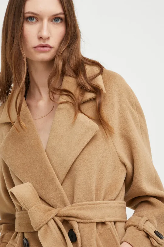 barna Answear Lab kabát gyapjú keverékből