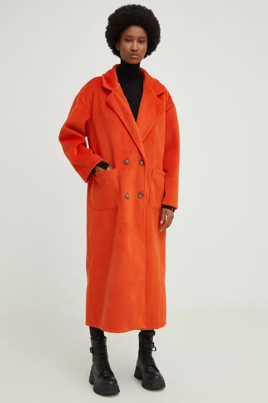 Answear Lab płaszcz y303.1w pomarańczowy WZ22