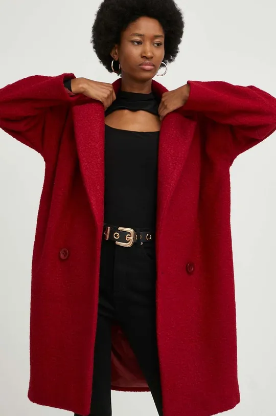 κόκκινο Μάλλινο παλτό Answear Lab Γυναικεία