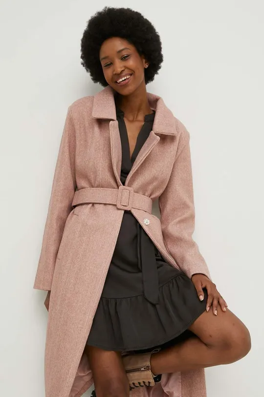 ροζ Μάλλινο παλτό Answear Lab Γυναικεία