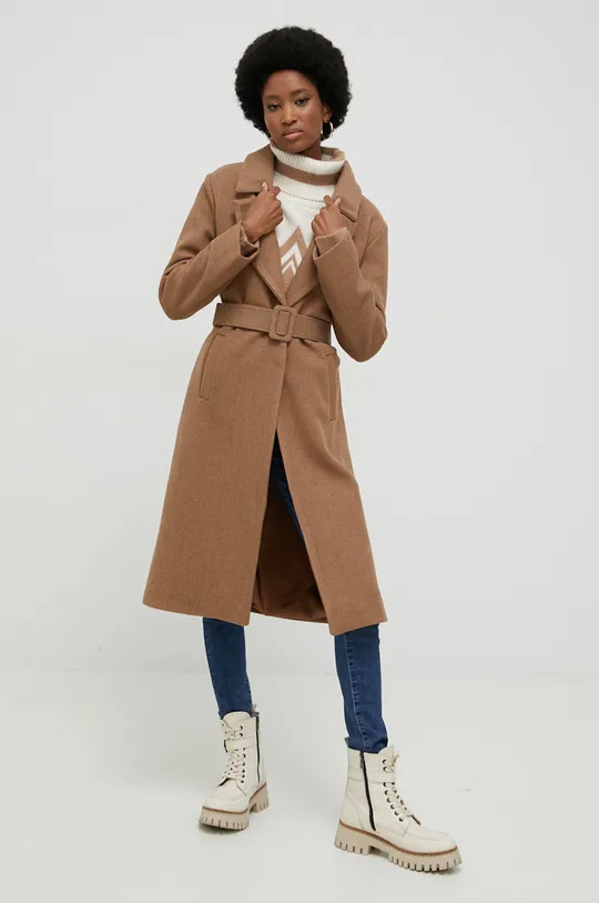 коричневый Пальто с шерстью Answear Lab Женский