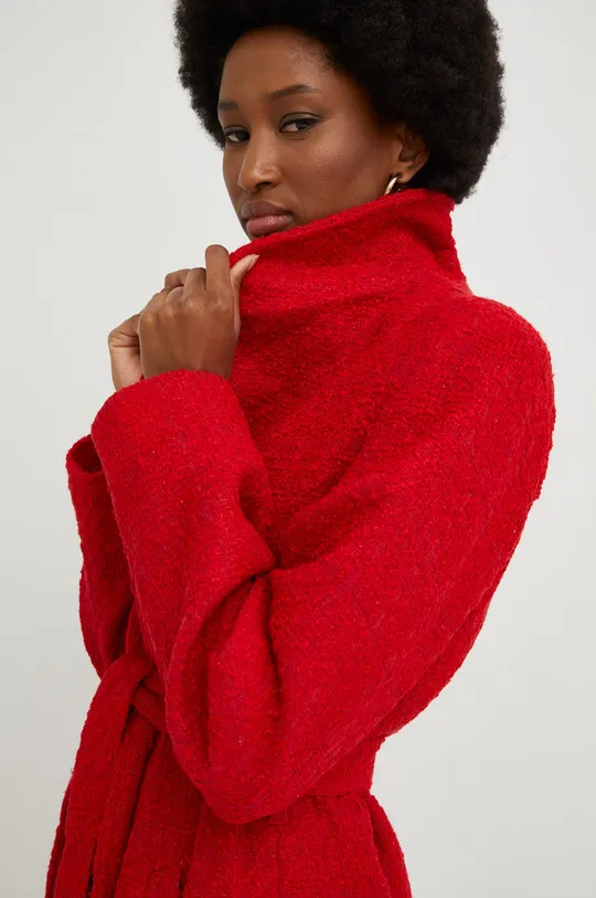 κόκκινο Μάλλινο παλτό Answear Lab