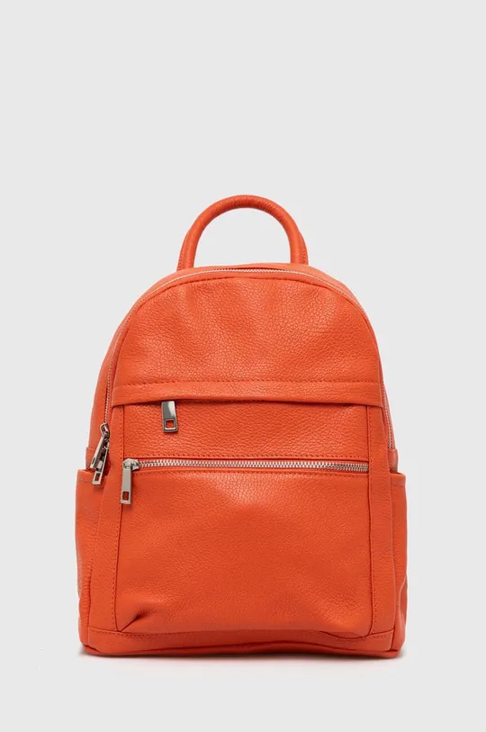 помаранчевий Шкіряний рюкзак Answear Lab Жіночий