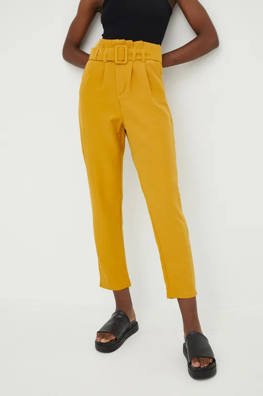 żółty Answear Lab spodnie Damski