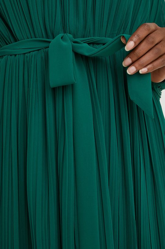 Answear Lab sukienka kolor zielony maxi rozkloszowana 