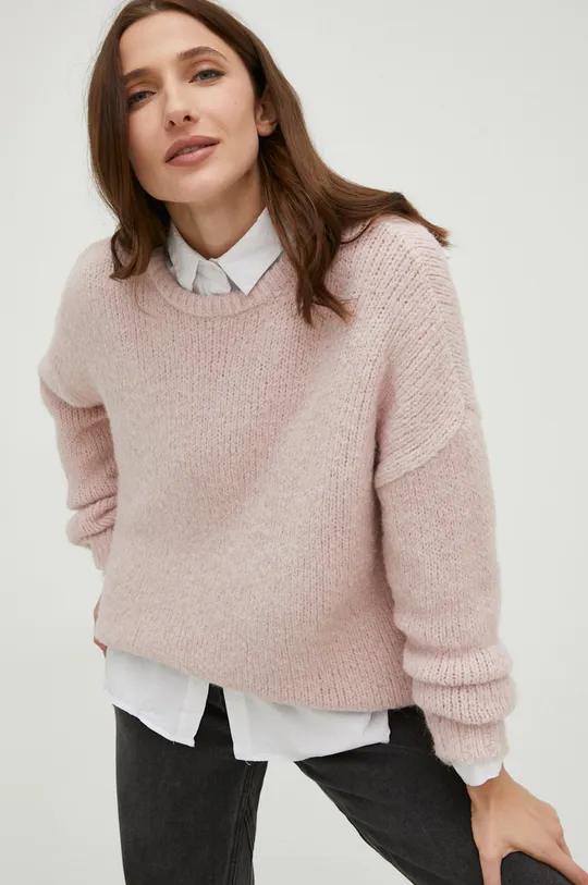 ružová Vlnený sveter Answear Lab Dámsky