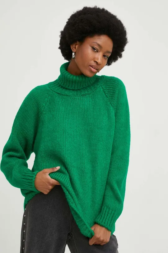 zelená Vlnený sveter Answear Lab Dámsky