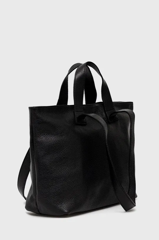 Usnjena torbica Answear Lab črna