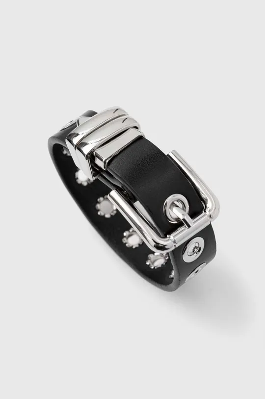 Кожаный браслет Answear Lab X Лимитированная коллекция NO SHAME чёрный