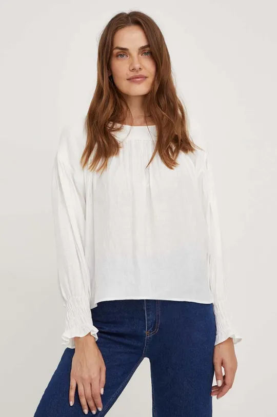 bela Majica Answear Lab X omejena kolekcija NO SHAME Ženski