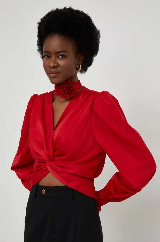 κόκκινο Μπλουζάκι Answear Lab Γυναικεία