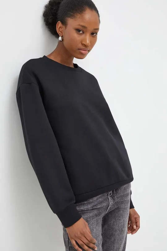 črna Bombažen pulover Answear Lab Ženski