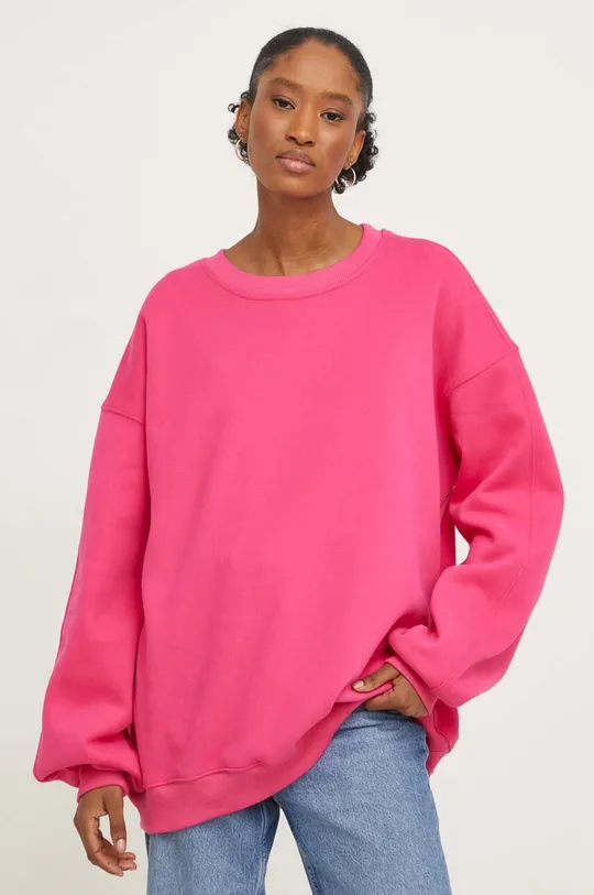 różowy Answear Lab bluza bawełniana Damski