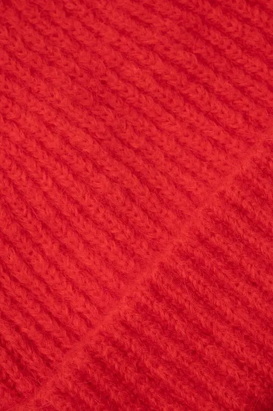 Čiapka s prímesou vlny Answear Lab červená