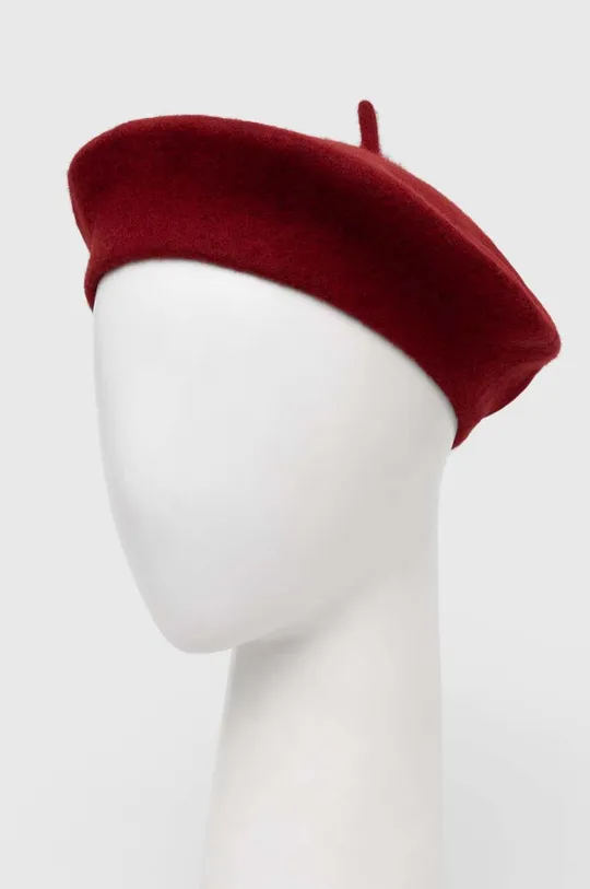 bordowy Answear Lab beret wełniany Damski