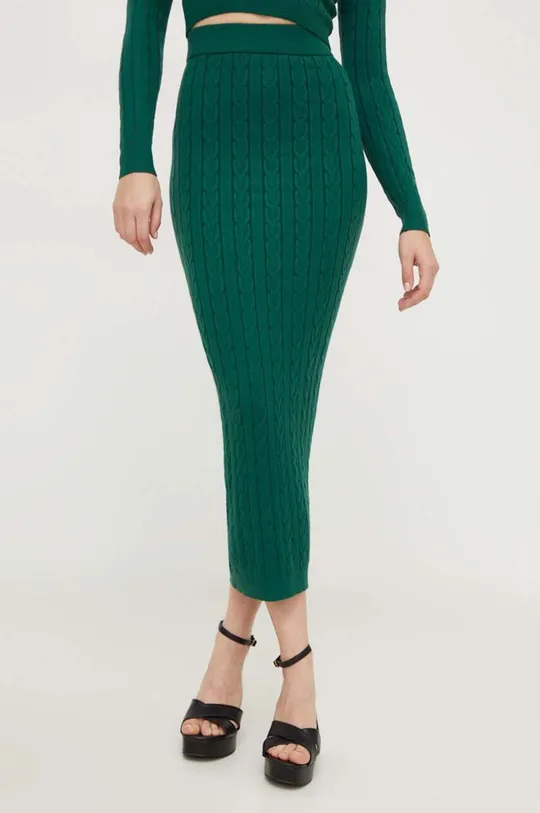 Σετ - πουλόβερ και φούστα Answear Lab πράσινο
