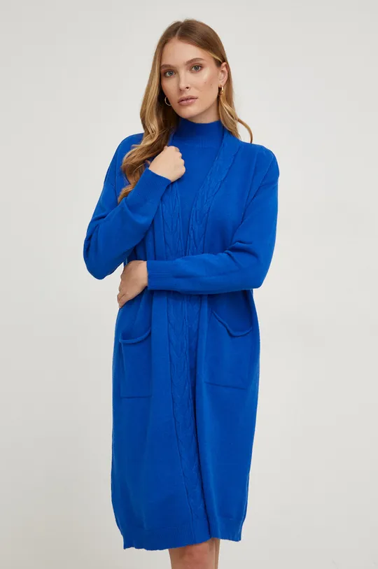 Φόρεμα και ζακέτα Answear Lab μπλε