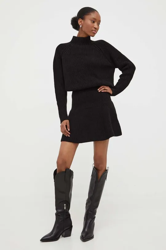 Σετ - πουλόβερ και φούστα Answear Lab μαύρο