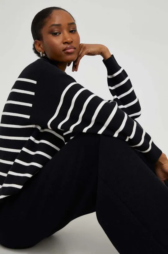 μαύρο Answear Lab σετ πουλόβερ και μάλλινο παντελόνι Γυναικεία