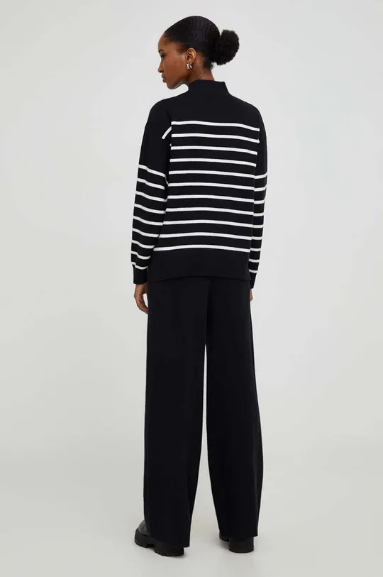 μαύρο Answear Lab σετ πουλόβερ και μάλλινο παντελόνι