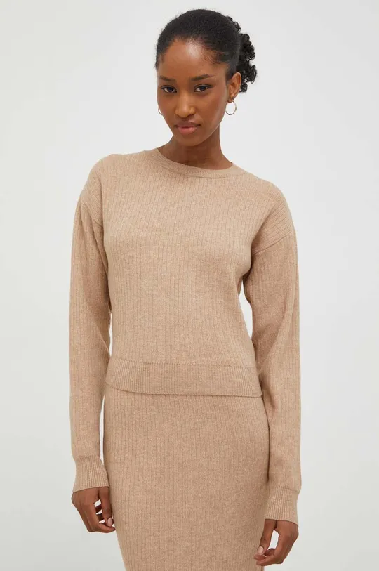 brązowy Answear Lab komplet sweter i spódnica
