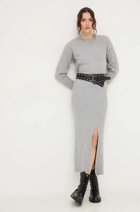 γκρί Σετ πουλόβερ και φούστα Answear Lab Γυναικεία