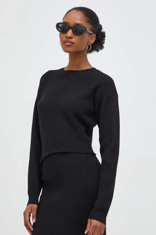 czarny Answear Lab komplet sweter i spódnica