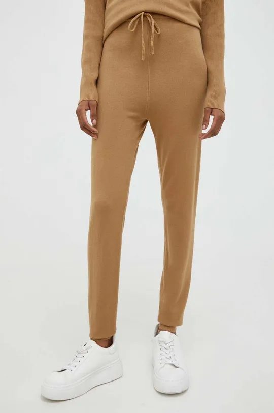 brązowy Answear Lab komplet sweter i spodnie