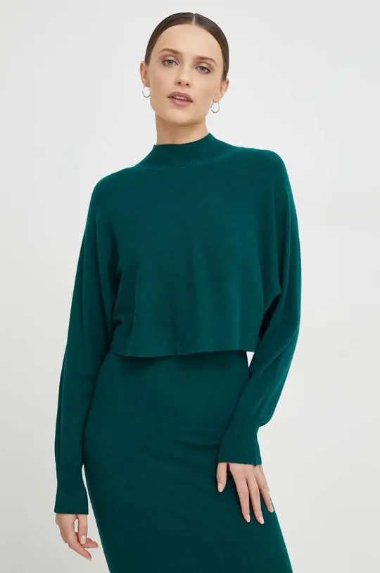 Answear Lab sukienka i sweter zielony
