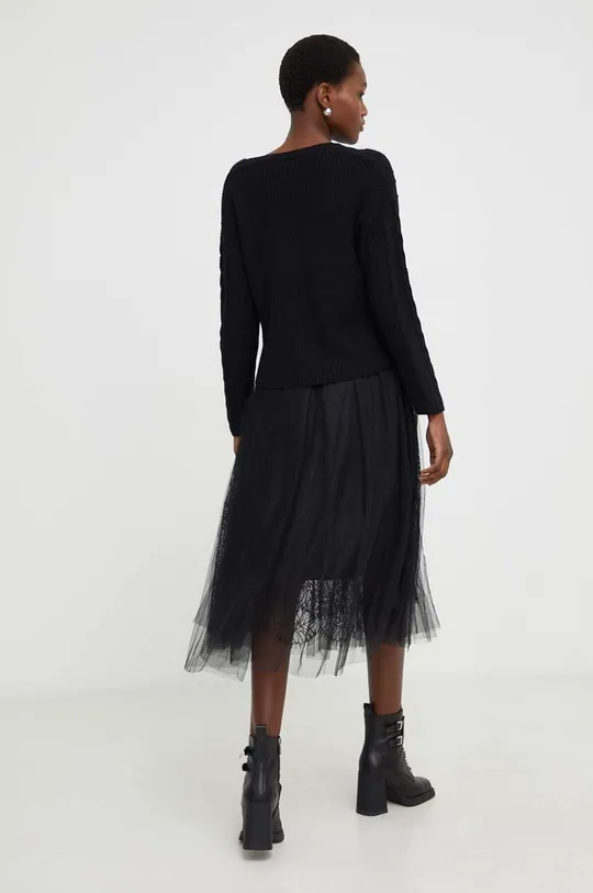Φόρεμα και πουλόβερ Answear Lab μαύρο