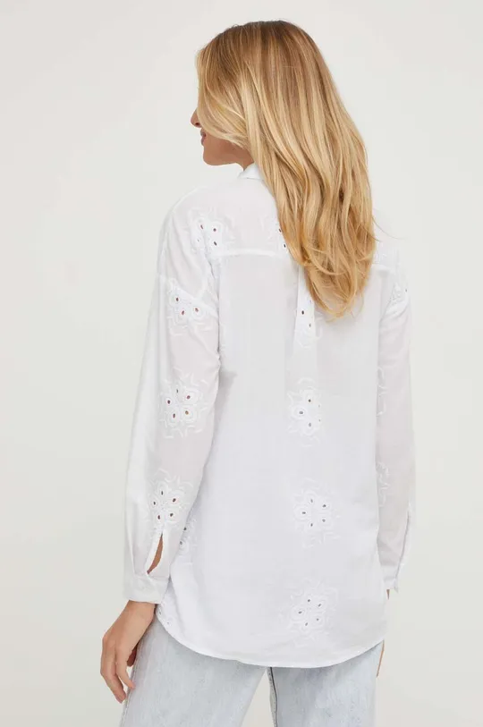 λευκό Βαμβακερό πουκάμισο Answear Lab X limited collection BE SHERO