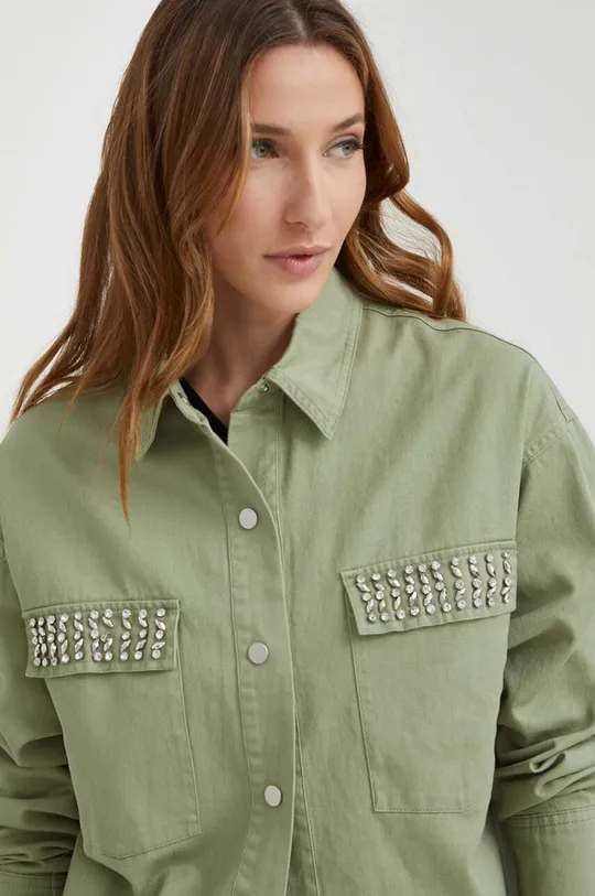 πράσινο Βαμβακερό πουκάμισο Answear Lab