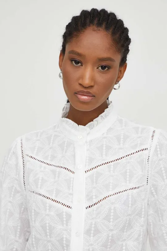 biały Answear Lab koszula bawełniana X kolekcja limitowana NO SHAME Damski