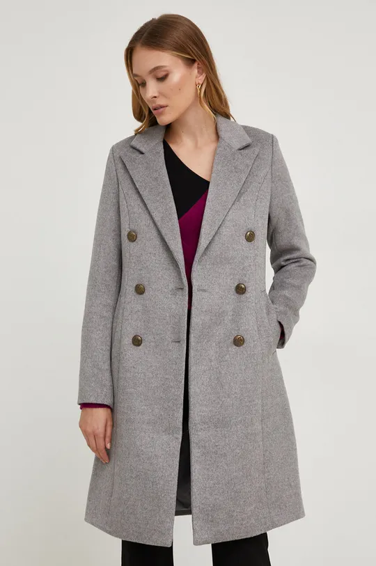 γκρί Μάλλινο παλτό Answear Lab Γυναικεία