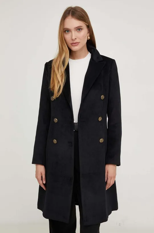 Μάλλινο παλτό Answear Lab μαύρο