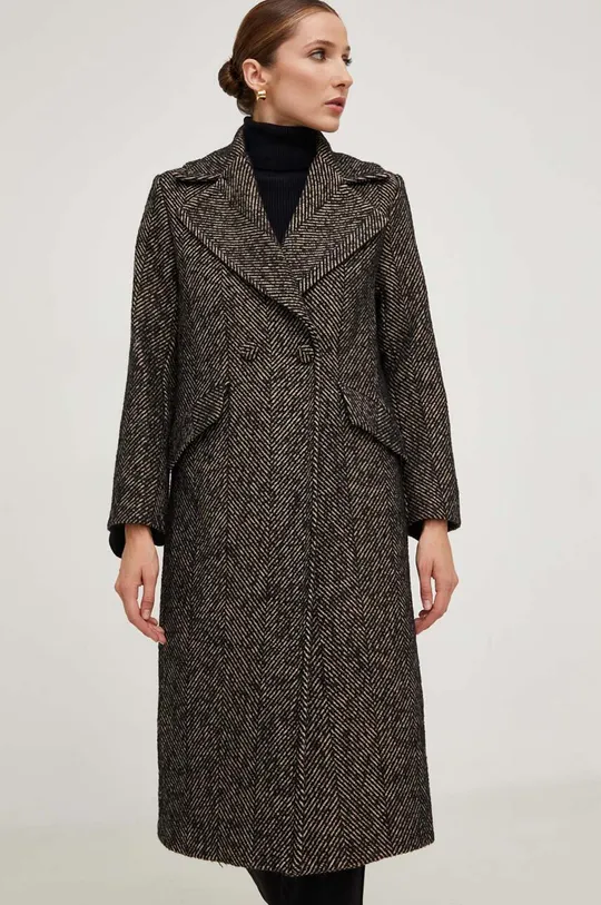γκρί Μάλλινο παλτό Answear Lab Wool Blend Γυναικεία