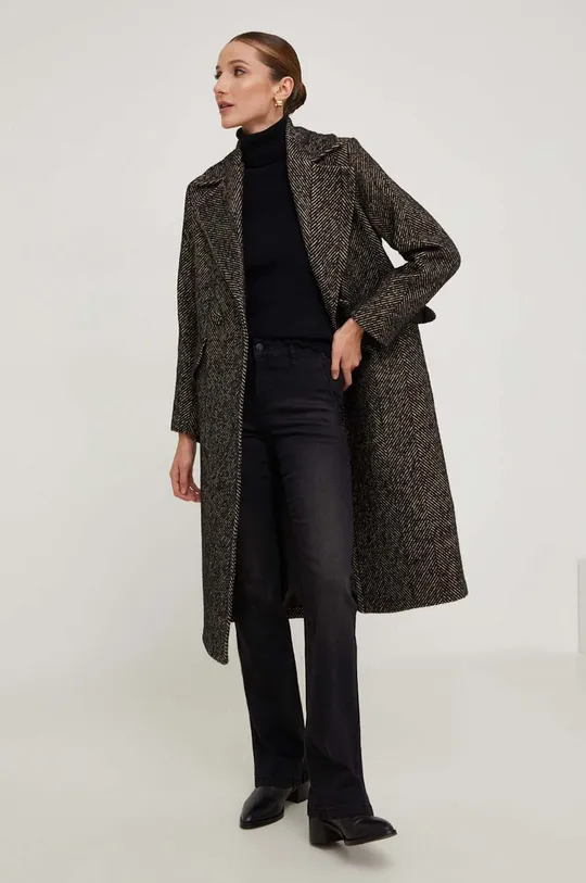 Μάλλινο παλτό Answear Lab Wool Blend γκρί