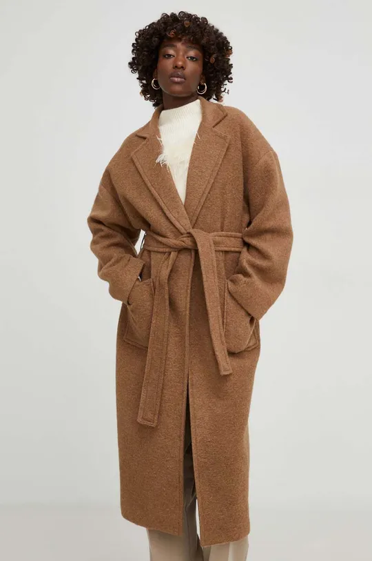 коричневий Пальто з вовною Answear Lab Жіночий