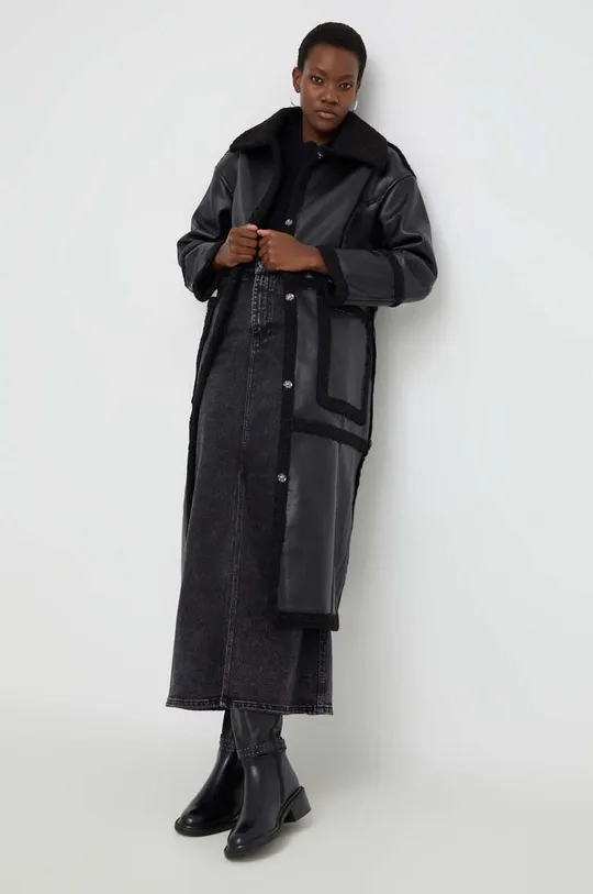 čierna Kabát Answear Lab Dámsky