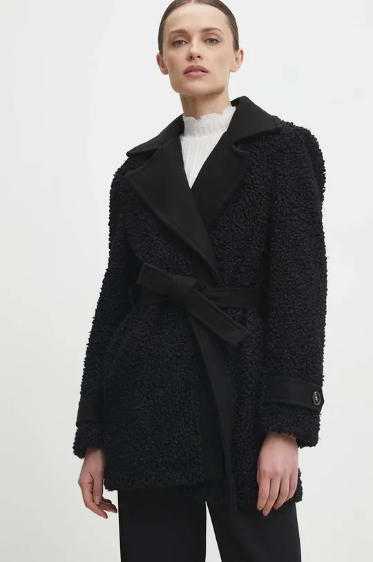чёрный Пальто с шерстью Answear Lab