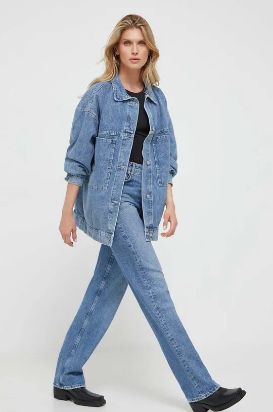 Джинсова куртка Answear Lab Premium Jeans блакитний