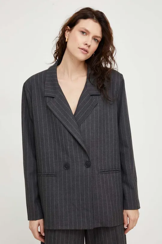 Пиджак с шерстью Answear Lab серый