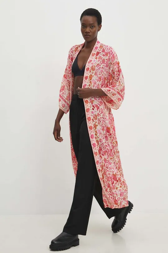 Answear Lab kimono różowy
