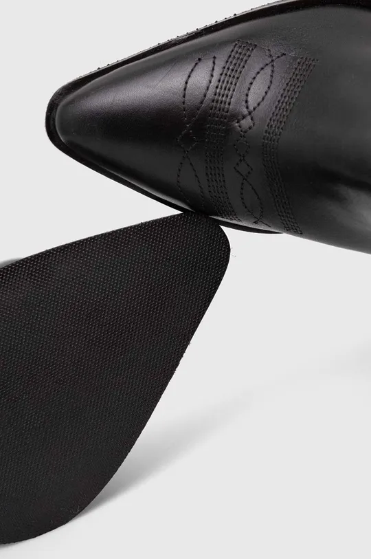 čierna Kožené kovbojské topánky Answear Lab