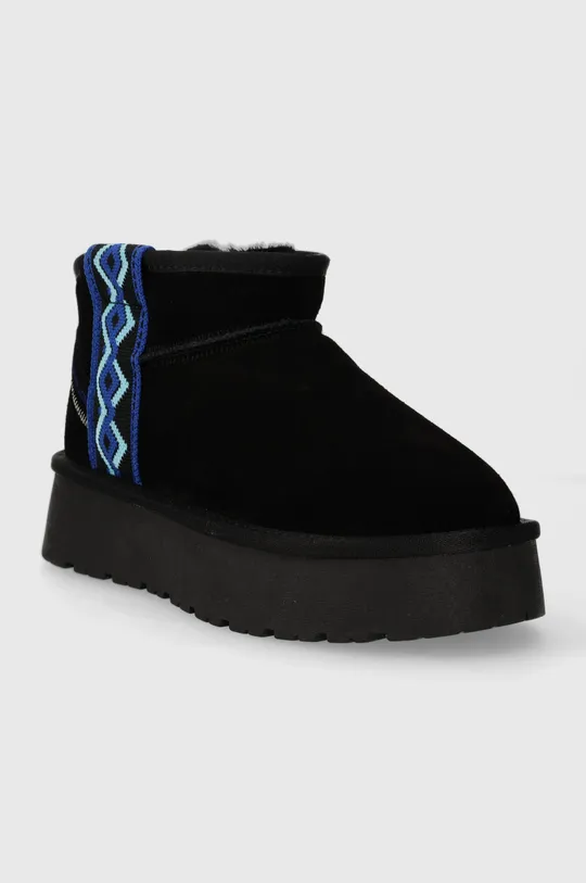 Čizme za snijeg od brušene kože Answear Lab crna