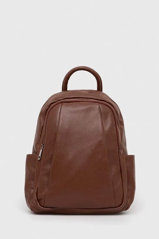 коричневый Кожаный рюкзак Answear Lab Женский