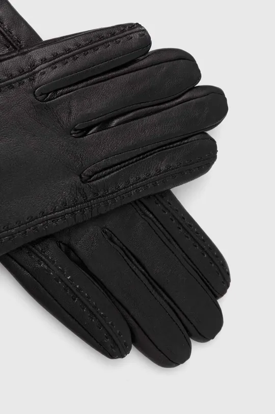 Usnjene rokavice Answear Lab črna
